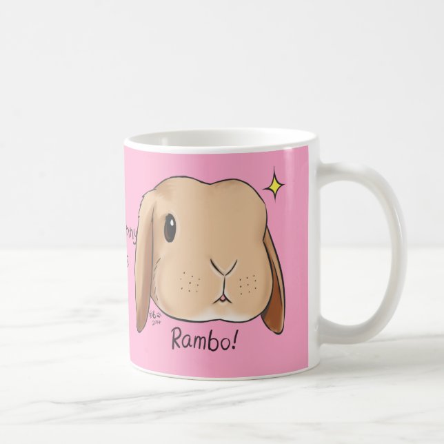 Somebunny kärlekar rånar du rosor kaffemugg (Höger)