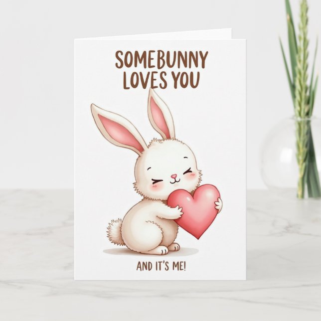 Somebunny Loves You Heart Card Kort (Framsida)