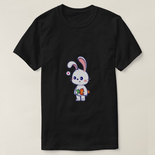 ''Somebunny Loves You'' Heart Carrot T-Shirt (Design framsida)