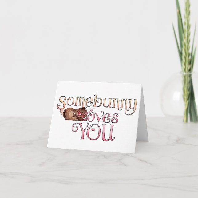 Somebunny - påskkort helgkort (Framsida)