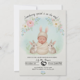 Somebunny Special är på väg – Baby Shower  Inbjudningar