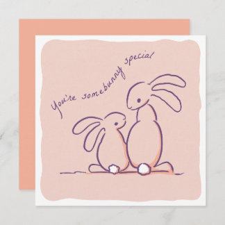 Somebunny Special - rabbit Valentine Julkort