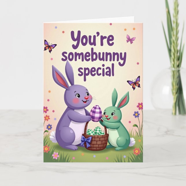 Somebunny speciell vårkort kort (Framsida)