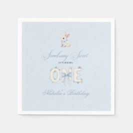 Somebunny Sweet 1st Birthday Spring Floral Invitat Pappersservett