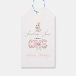 Somebunny Sweet 1st Birthday Spring Floral Invitat Presentetikett