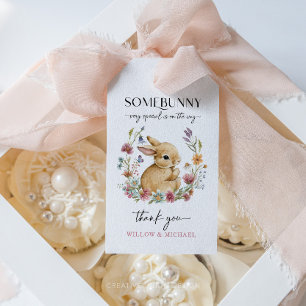 Somebunny Wildflower Baby Shower Tacksamhetsetiket Presentetikett