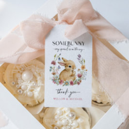 Somebunny Wildflower Baby Shower Tacksamhetsmärken Presentetikett