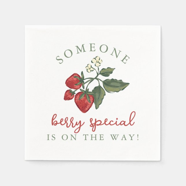Someone Berry Special Baby Shower Napkin Pappersservett (Framsidan)