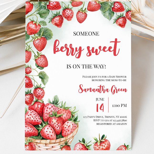 Someone Berry Sweet Baby Shower Inbjudningar (Skapare uppladdad)