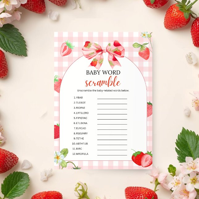 Someone Berry Sweet Baby Shower | Ordspelet Inbjudningar (Skapare uppladdad)