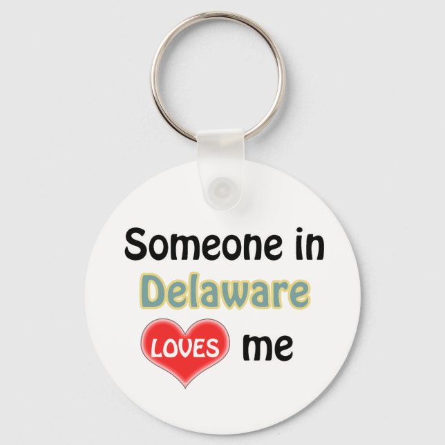 Someone in Delaware Loves me Nyckelring (Framsida)