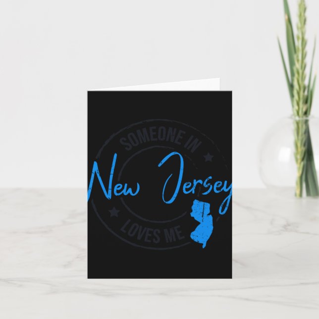 Someone In New Jersey Loves Me New Jersey  Kort (Framsida)
