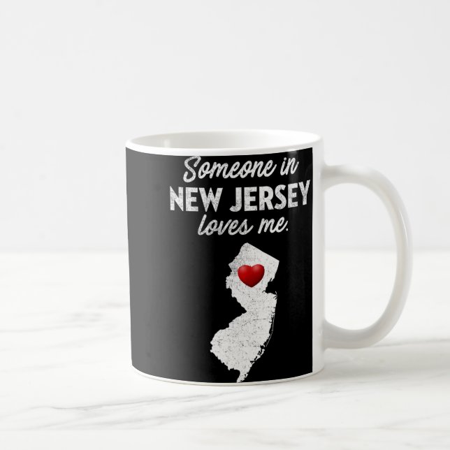 Someone In New Jersey Loves Me - New Jersey Nj  Kaffemugg (Höger)
