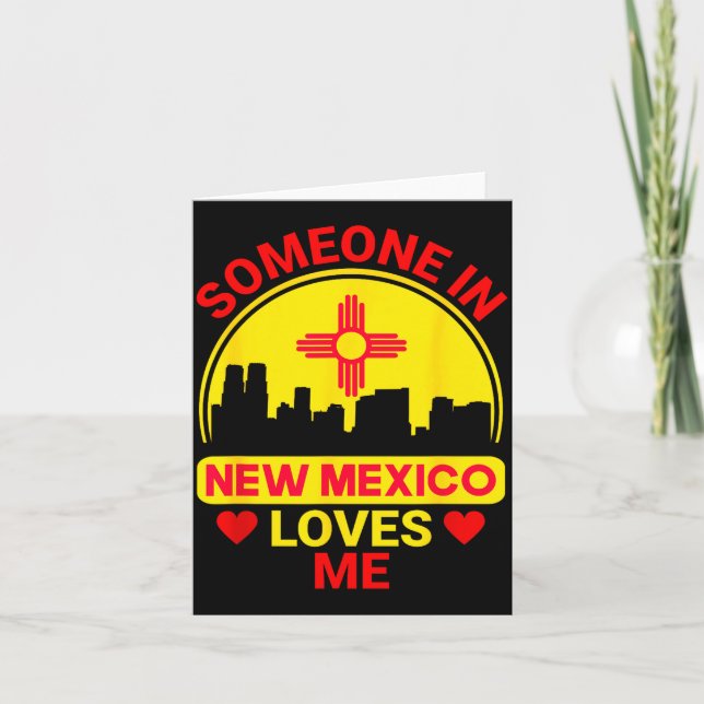 Someone In New Mexico Loves Me Love New Mexico  Kort (Framsida)