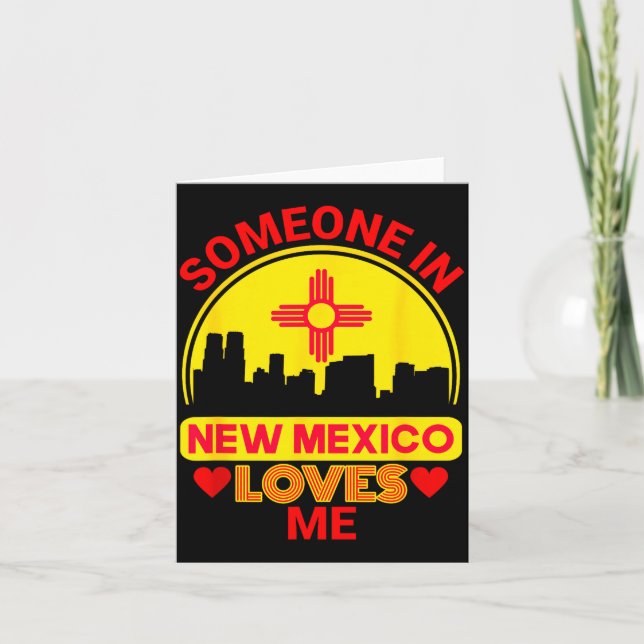Someone In New Mexico Loves Me Love New Mexico  Kort (Framsida)