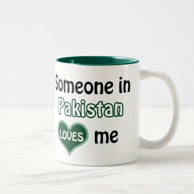 Someone in Pakistan loves me Två-Tonad Mugg (Höger)