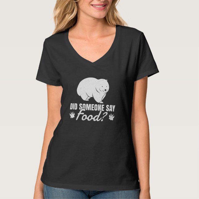 Someone Say Food Cute Rodent Wombat Nature T Shirt (Framsida)