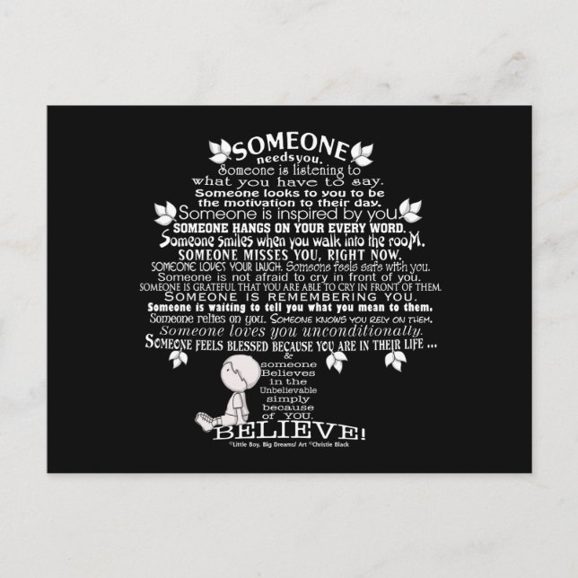 SOMEONE TRÄD VYKORT (Framsida)