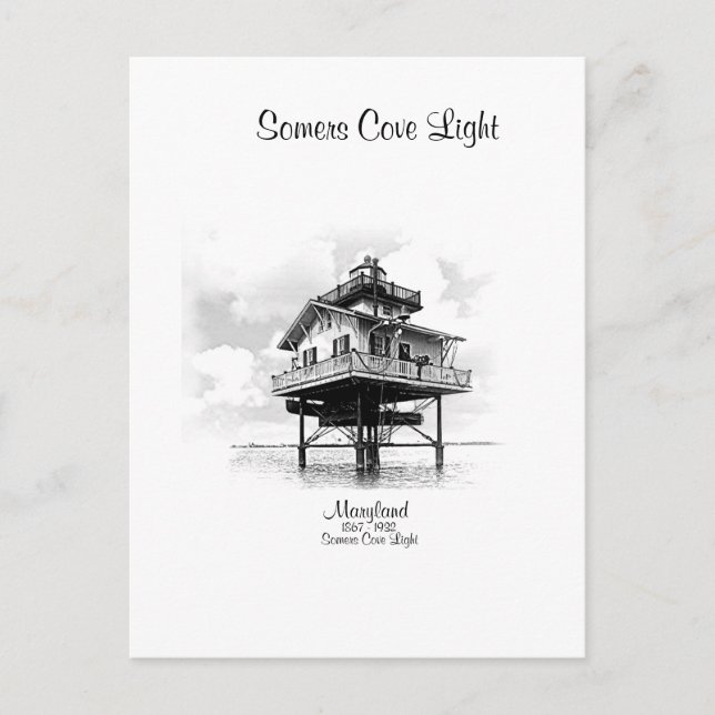 SOMERS COVE LIGHTHOUSE - POSTCARD VYKORT (Framsida)