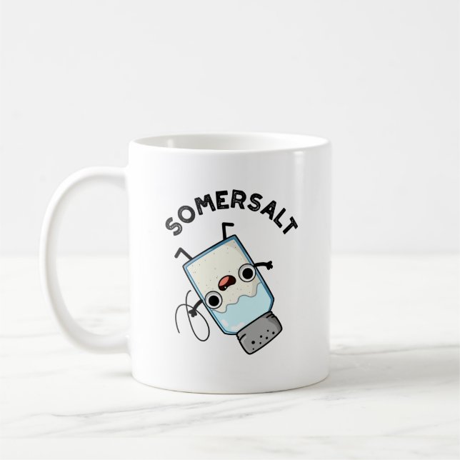 Somersalt Funny Somersault Salt Pun Kaffemugg (Vänster)
