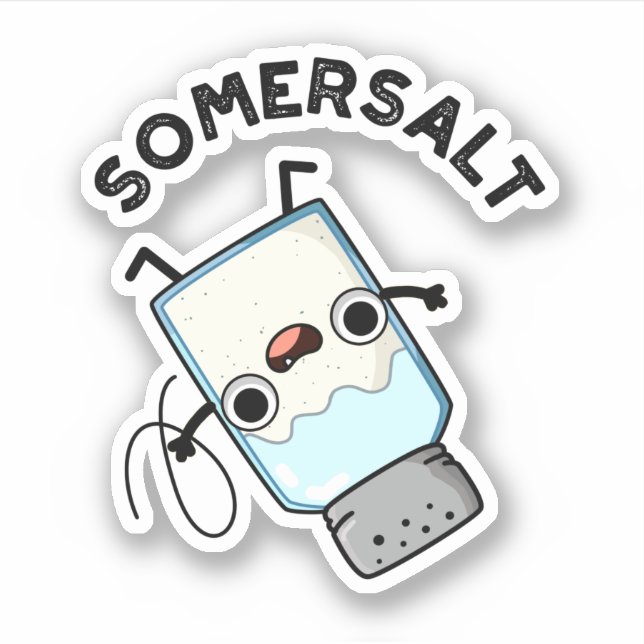 Somersalt Funny Somersault Salt Pun Klistermärken (Framsida)
