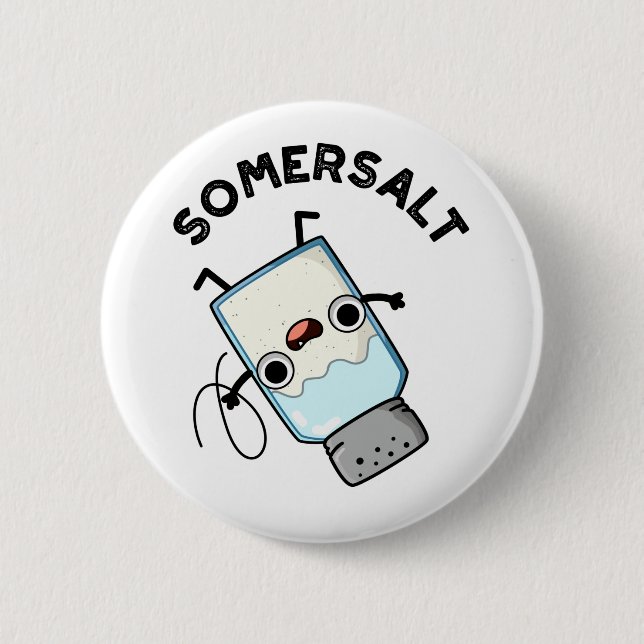Somersalt Funny Somersault Salt Pun Knapp (Framsida)
