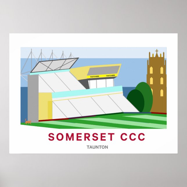 Somerset County Cricket Designer Poster (Framsidan)