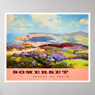 Somerset England vintage resor Poster