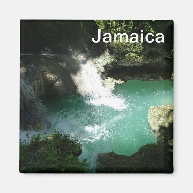 Somerset Falls Jamaica Photo Magnet Waterfall (Framsidan)