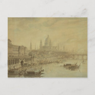 Somerset House, St. Paul's Cathedral and Blackfria Vykort