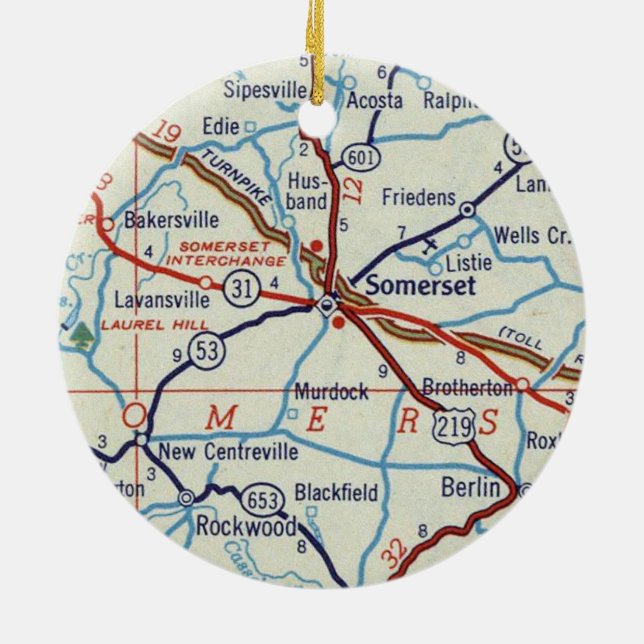 Somerset PA Julgransprydnad Keramik (Baksidan)