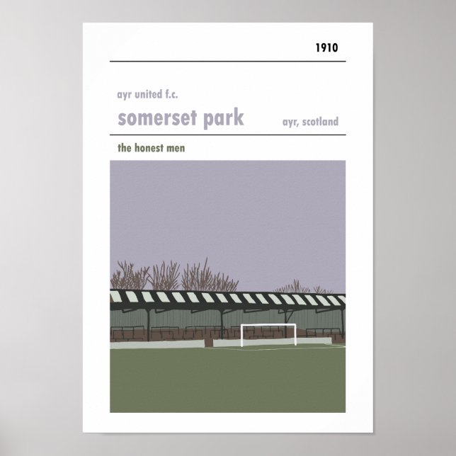 Somerset Park, Ayr. Haynes Manual Stil Print. Poster (Framsidan)