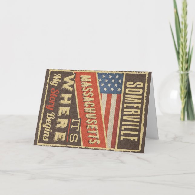 Somerville Massachusetts Kort (Framsida)