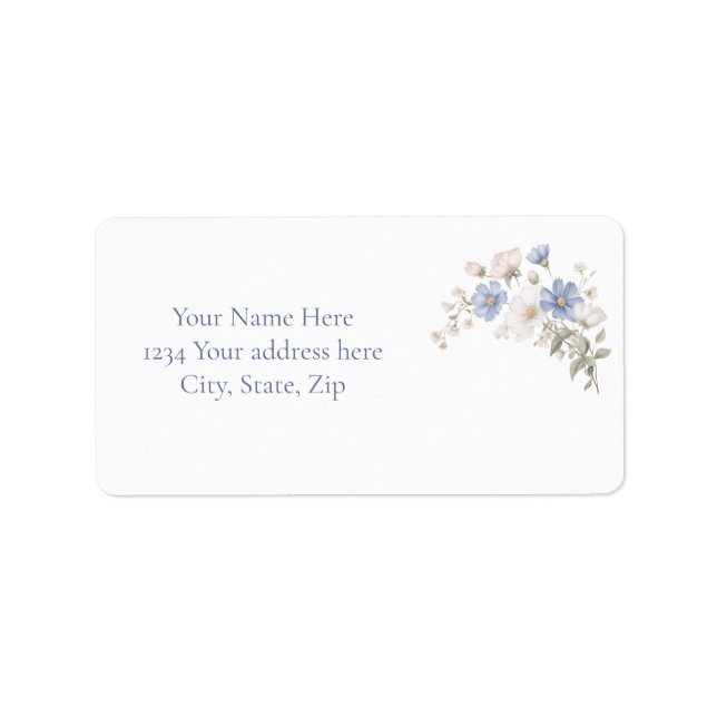 Something Blue Address Label Adressetikett (Framsidan)