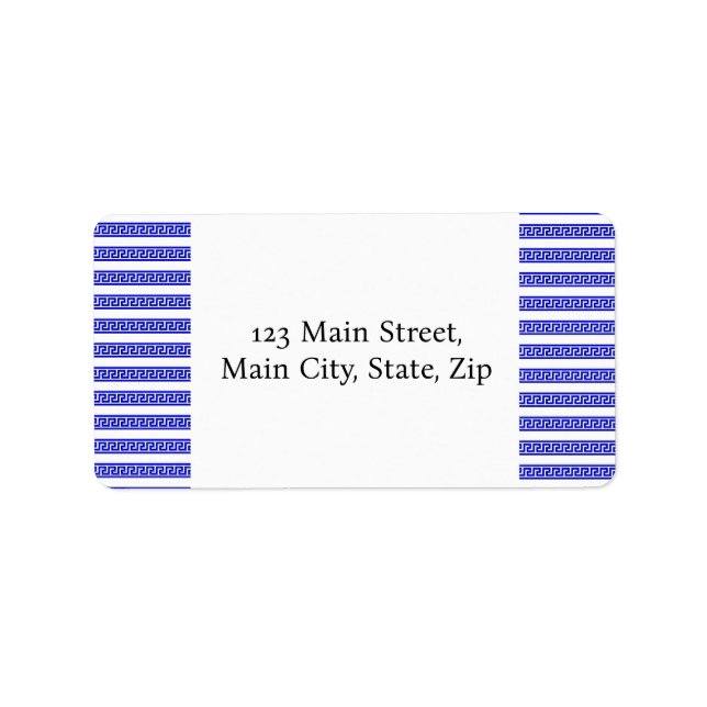  Something Blue and Greek Bridal Shower Adressetikett (Framsidan)