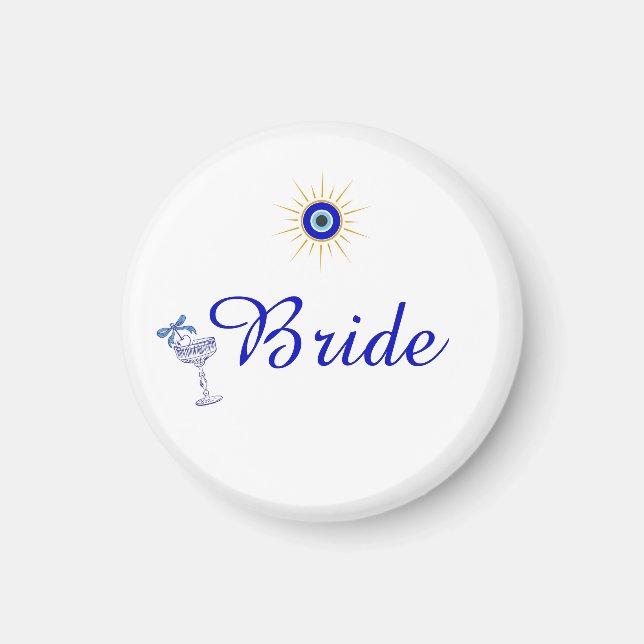  Something Blue and Greek Bridal Shower Magnet (Framsidan)