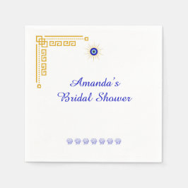 Something Blue and Greek Bridal Shower Pappersservett