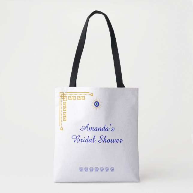 Something Blue and Greek Bridal Shower Tygkasse (Framsida)