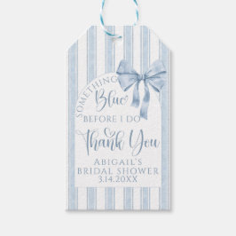 Something Blue Before I Do Bow Thank you Presentetikett
