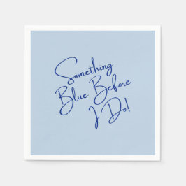 Something Blue Before I Do Bridal Shower Pappersservett