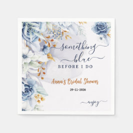 Something Blue Before I Do Bridal Shower Party Pappersservett