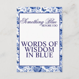 Something Blue Before I Do Floral Bridal Shower Tilläggskort
