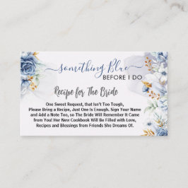 Something Blue Before I do floral Recipe Tilläggskort