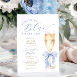 Something Blue Bow Bridal Shower Invitation Inbjudningar
