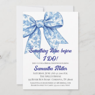 Something Blue Bridal Shower Invitation Inbjudningar