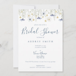 Something Blue Bridal Shower Invitation Inbjudningar