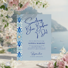 Something Blue Bridal Shower | Mediterranean Tile  Inbjudningar