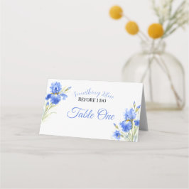 Something Blue Bridal Shower Table Number Placeringskort