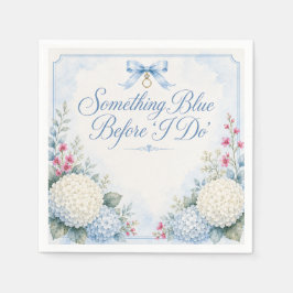 Something Blue Bröllopsdusch | Blå Hortensia Pappersservett