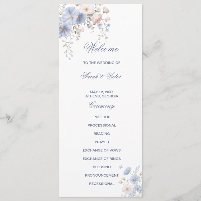 Something Blue Double Sided Flat Program (Framsida)